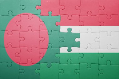 Macaristan ve Bangladeş Ulusal bayrak ile bulmaca