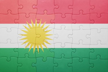 Macaristan ve Kürdistan ulusal bayrak ile bulmaca