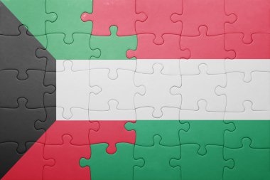 Kuveyt ve Macaristan ulusal bayrak ile bulmaca