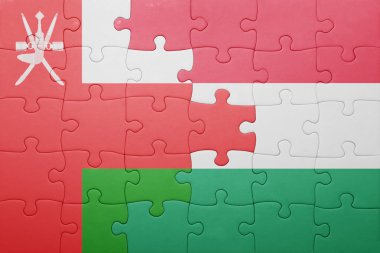 Umman ve Macaristan ulusal bayrak ile bulmaca