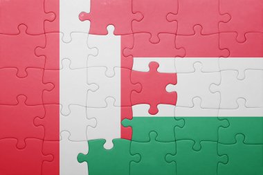 peru ve Macaristan ulusal bayrak ile bulmaca