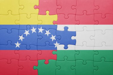 venezuela ve Macaristan ulusal bayrak ile bulmaca