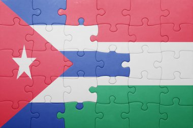 Küba ve Macaristan ulusal bayrak ile bulmaca