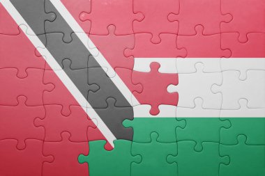trinidad ve tobago ve Macaristan ulusal bayrak ile bulmaca