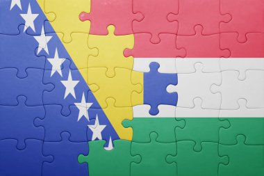 Bosna ve Hersek ve Macaristan ulusal bayrak ile bulmaca