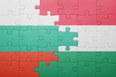 Macaristan ve Bulgaristan Ulusal bayrak ile bulmaca