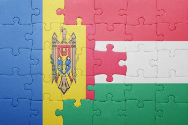 moldova ve Macaristan ulusal bayrak ile bulmaca