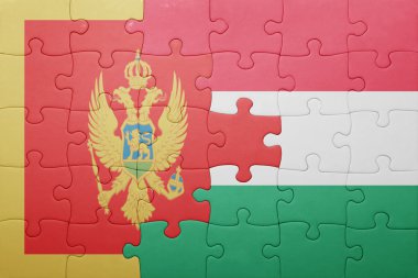 bayrağı Karadağ ve Macaristan ile bulmaca