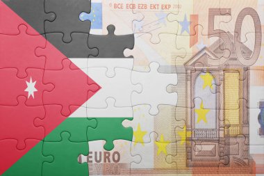 jordan ve euro banknot ulusal bayrak ile bulmaca