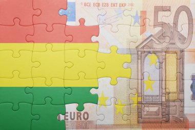 Bolivya ve euro banknot ulusal bayrak ile bulmaca 