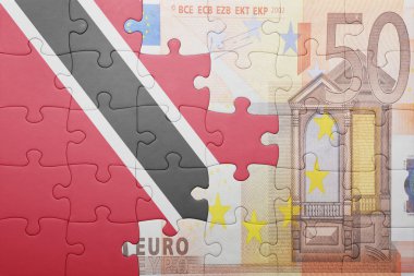 trinidad ve tobago ve euro banknot ulusal bayrak ile bulmaca 