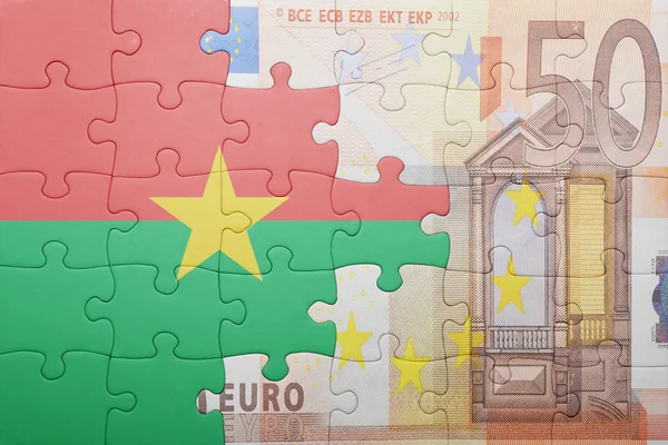 burkina faso ve euro banknot ulusal bayrak ile bulmaca