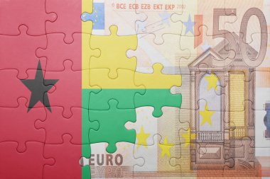 Gine bissau ve euro banknot ulusal bayrak ile bulmaca