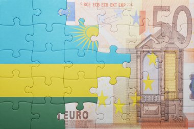 Ruanda ve euro banknot ulusal bayrak ile bulmaca