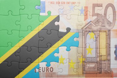 Tanzanya ve euro banknot ulusal bayrak ile bulmaca
