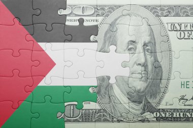 Filistin ve Doları banknot ulusal bayrak ile bulmaca