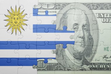 uruguay ve Doları banknot ulusal bayrak ile bulmaca