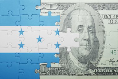 honduras ve Doları banknot ulusal bayrak ile bulmaca