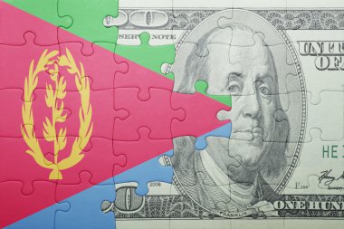 Eritre ve Doları banknot ulusal bayrak ile bulmaca