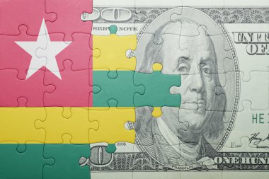 togo ve Doları banknot ulusal bayrak ile bulmaca