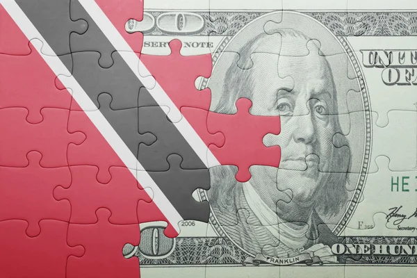 trinidad ve tobago ve Doları banknot ulusal bayrak ile bulmaca