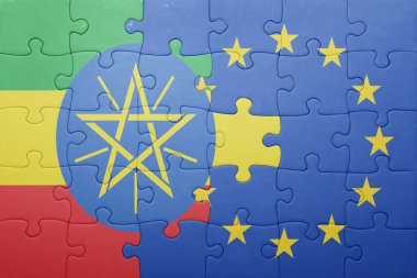 Etiyopya ve Avrupa Birliği ulusal bayrak ile bulmaca