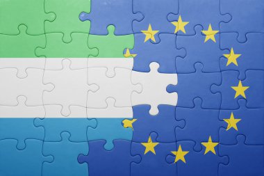 sierra leone ve Avrupa Birliği'nin ulusal bayrak ile bulmaca