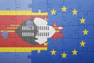 Svaziland ve Avrupa Birliği ulusal bayrak ile bulmaca