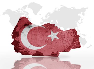 euro para doku Türkiye bayrağı ile Türkiye Haritası