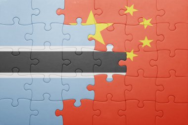 Çin ve Botsvana bayrağı ile bulmaca