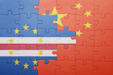 Çin ve cape verde ulusal bayrak ile bulmaca