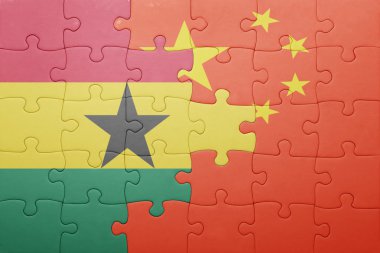 Çin ve Türkiye ulusal bayrak ile bulmaca