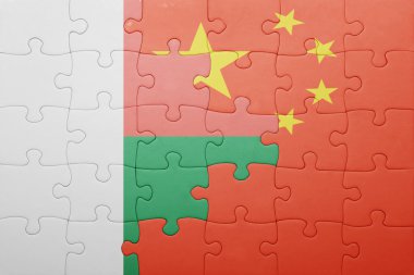 Çin ve Madagaskar bayrağı ile bulmaca