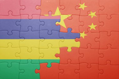 Çin ve Türkiye ulusal bayrak ile bulmaca