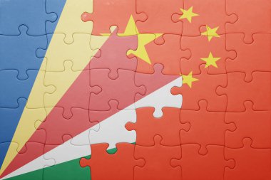 Çin ve Seyşeller ulusal bayrak ile bulmaca