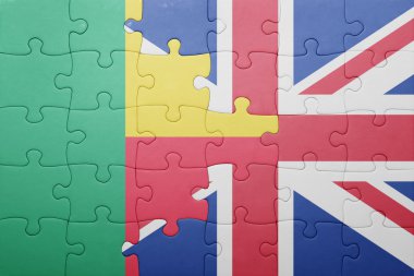 Büyük Britanya ve benin ulusal bayrak ile bulmaca