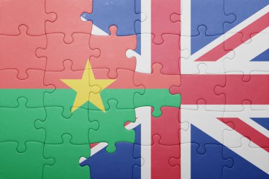 Büyük Britanya ve burkina faso ulusal bayrak ile bulmaca