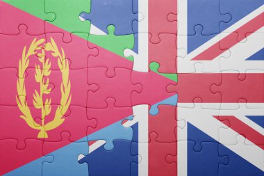 Büyük Britanya ve Eritre ulusal bayrak ile bulmaca