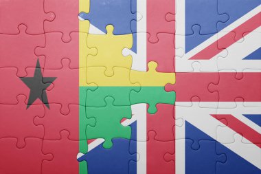 Büyük Britanya ve Gine bissau ulusal bayrak ile bulmaca