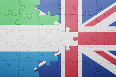 Büyük Britanya ve sierra leone ulusal bayrak ile bulmaca