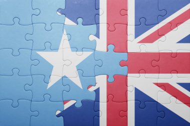 Büyük Britanya ve Somali ulusal bayrak ile bulmaca