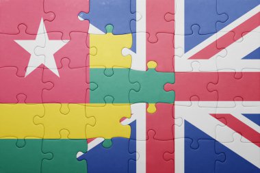 Büyük Britanya ve togo ulusal bayrak ile bulmaca