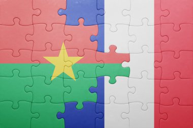 burkina faso ve Fransa ulusal bayrak ile bulmaca