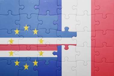 cape verde ve Fransa ulusal bayrak ile bulmaca
