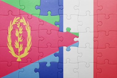 Eritre ve Fransa ulusal bayrak ile bulmaca