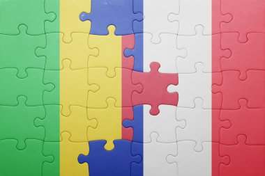 mali ve Fransa ulusal bayrak ile bulmaca