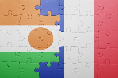 Nijer ve Fransa ulusal bayrak ile bulmaca