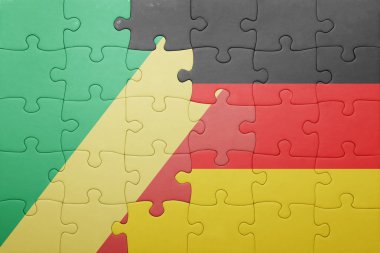 Bulmaca ile Almanya ve Cumhuriyeti bayrağı Ulusal Kongo