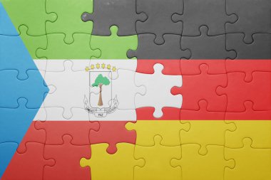 Almanya ve Ekvator Ginesi ulusal bayrak ile bulmaca