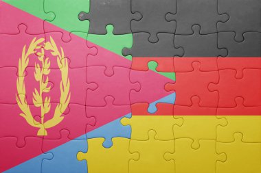 Almanya ve Eritre ulusal bayrak ile bulmaca